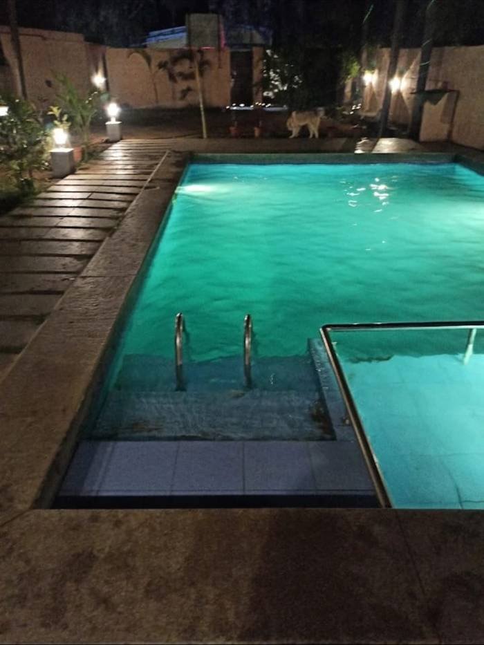 Pool at night